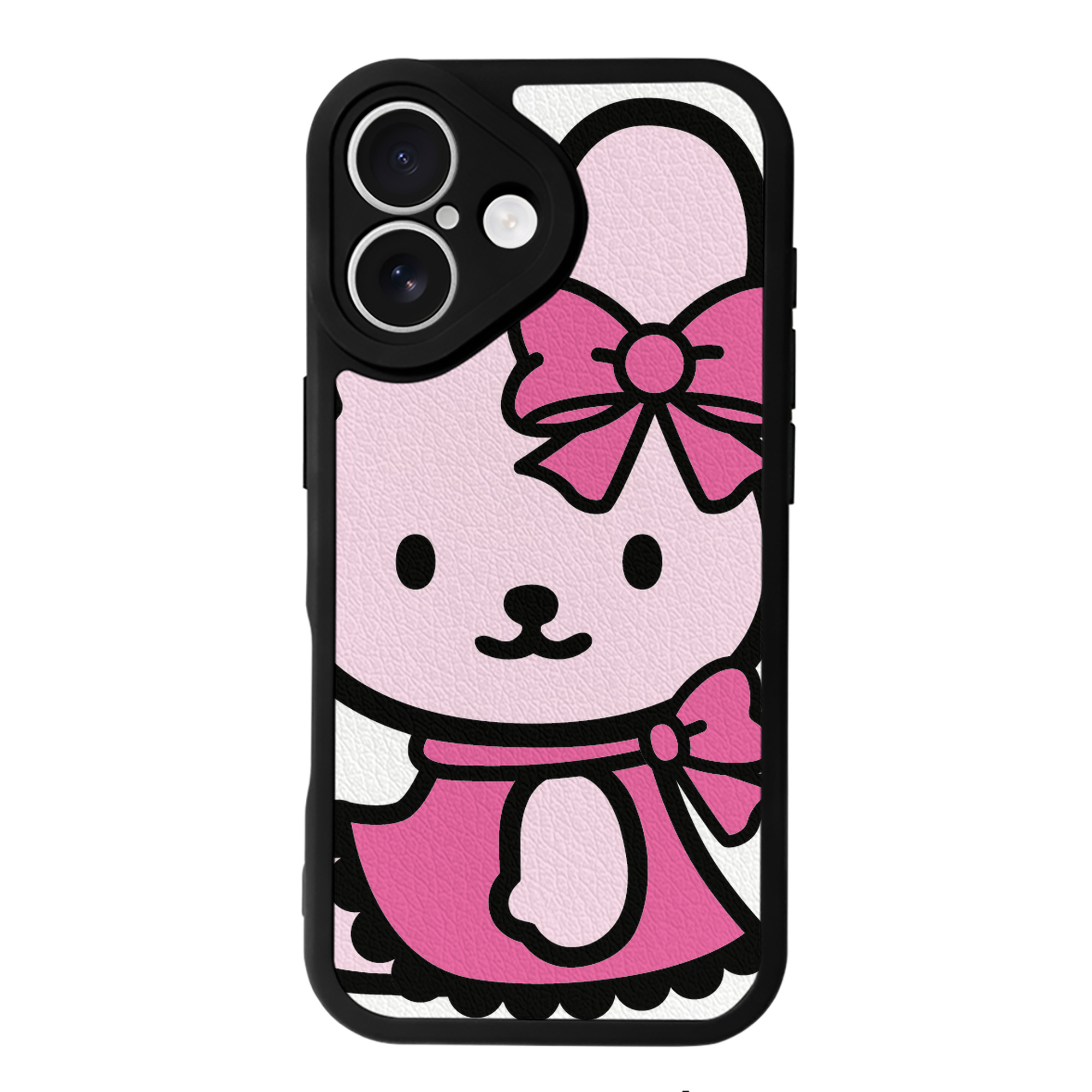 （画像用） Hello Kitty ハローキティ 【iPhone 16シリーズ対応】シリコンスマホケース（レザー調） 材質：シリコン